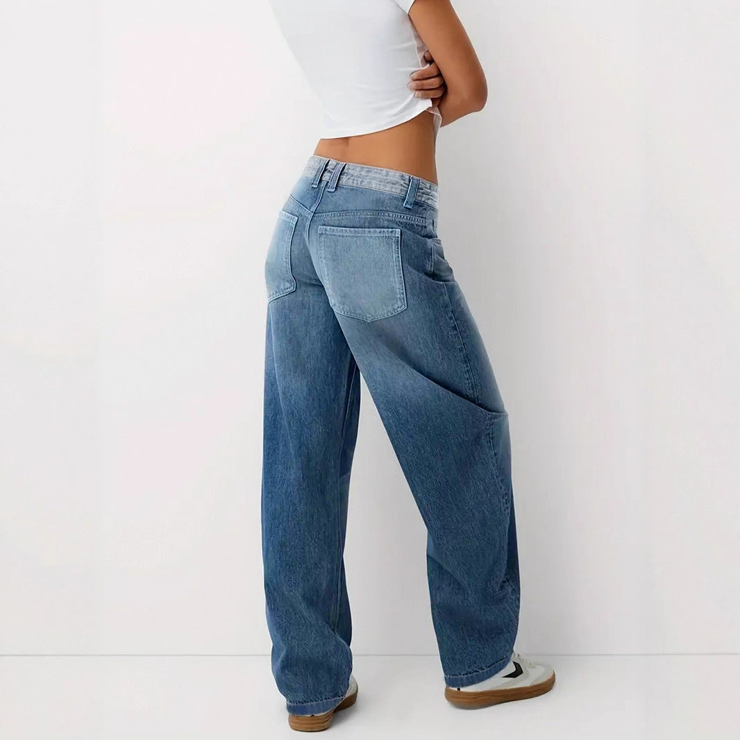 Jeans mit mittelhohem Bund – lockere Passform