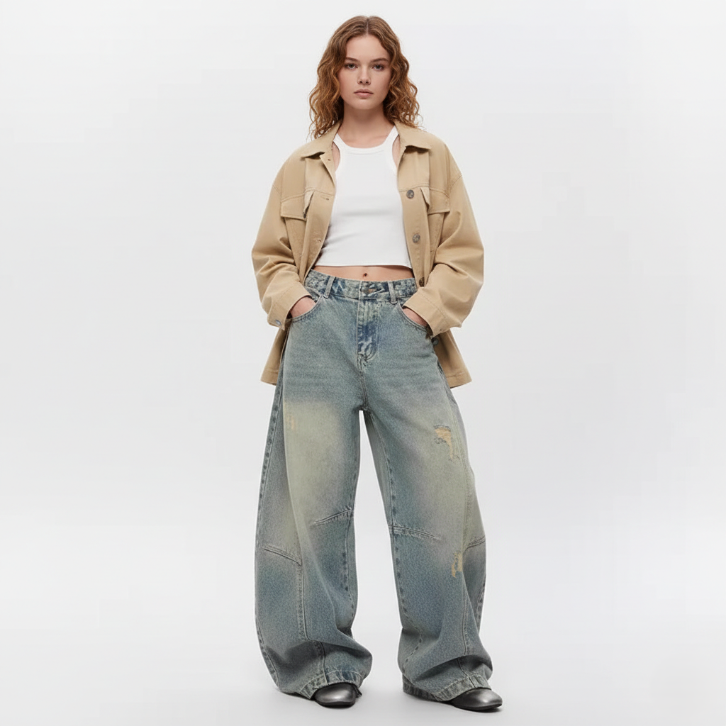Stylische Baggy-Jeans – lockere Passform