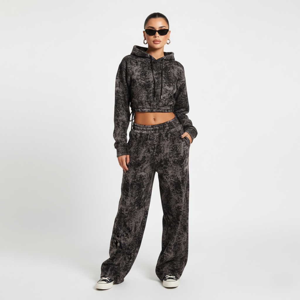 Bedrucktes Set mit Reißverschluss