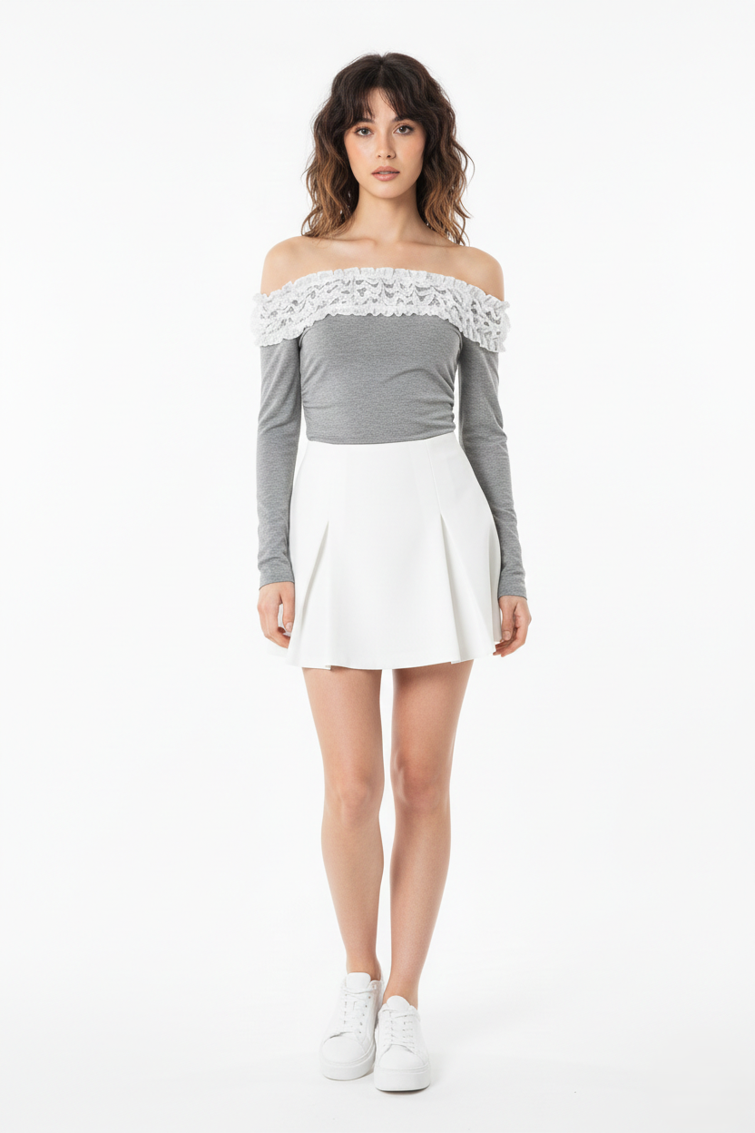 Kragenloses Top mit Pilzmotiv