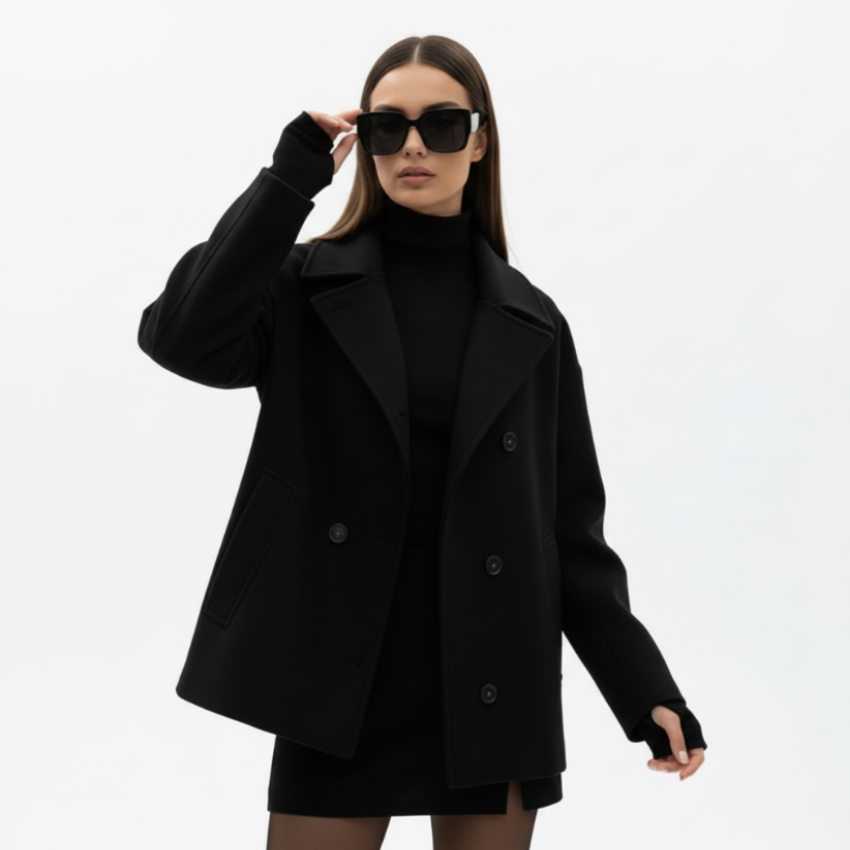 Oversized-Langjacke für Damen 