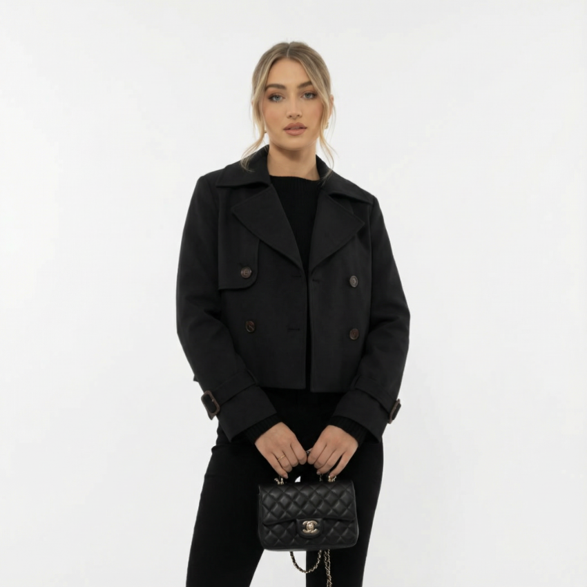 Stilvoller, kurzer Vintage-Trenchcoat 