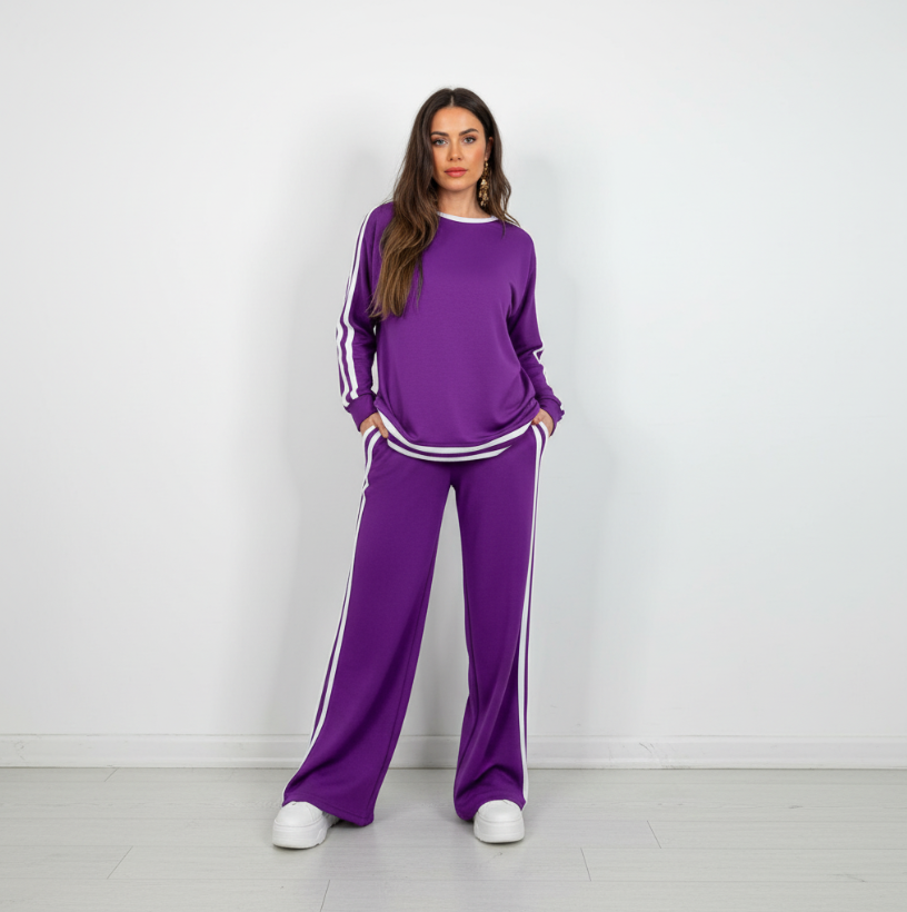 Gestreiftes zweiteiliges Set