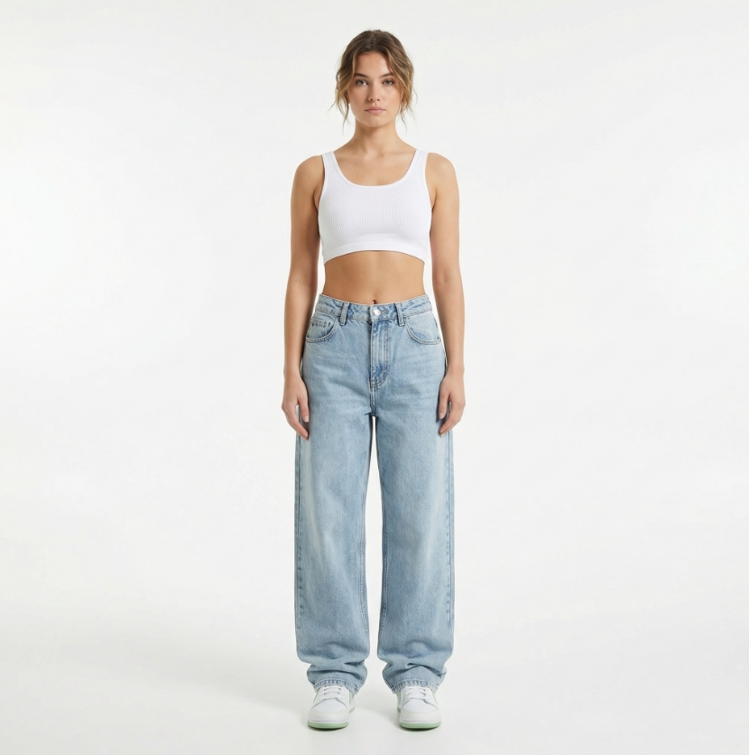 Lässige Jeans mit geradem Bein