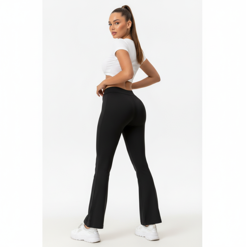 Ausgestellte Yogahose mit hohem Bund